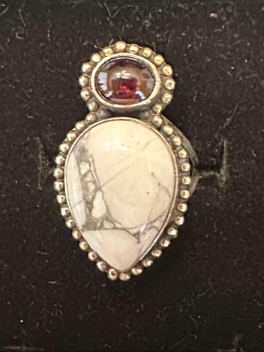 Howlite Sterling Silver Ring